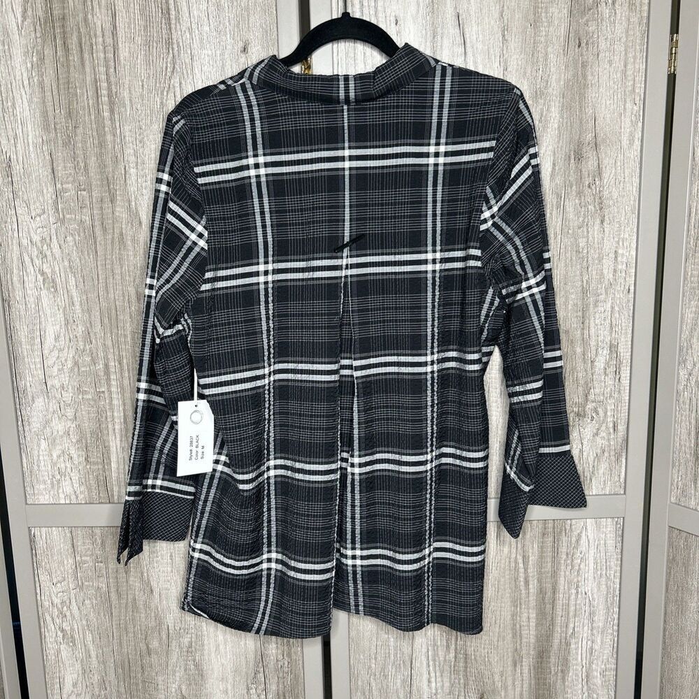 NWT Habitat Top Chopstick Button Shirt Black White Size M - Picture 10 of 10